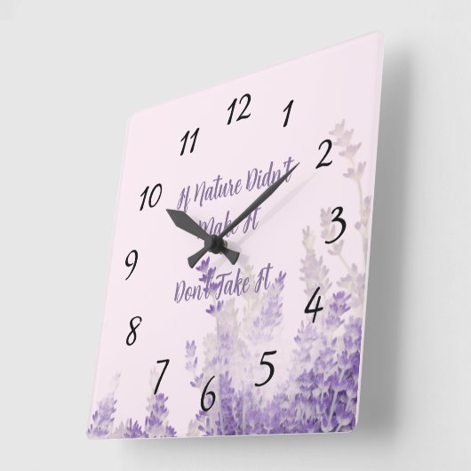 Nature Clock Quadratische Wanduhr (Winkel)