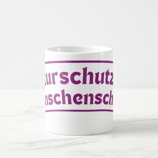 Nature conservation is human protection (German) Kaffeetasse (Mittel)