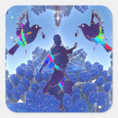 Nature Dance Poster Quadratischer Aufkleber (Vorderseite)