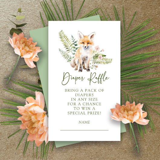 Nature Delight Fox Diaper Umschließungskarte Begleitkarte