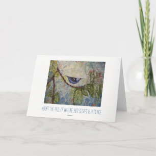 Nature Emerson Quote Bird Wasserfarben Kunstkarte Karte