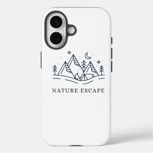Nature Escape Mountain Camping iPhone Case (Rückseite)