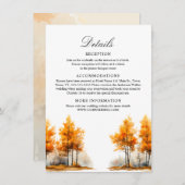 Nature Fall Landscape Hochzeit Details Begleitkarte (Vorne/Hinten)