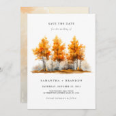 Nature Fall Landscape Hochzeit Save The Date (Vorne/Hinten)