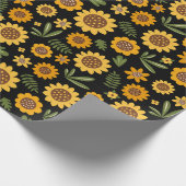Nature Fall Sonnenblume Geschenkpapier (Ecke)