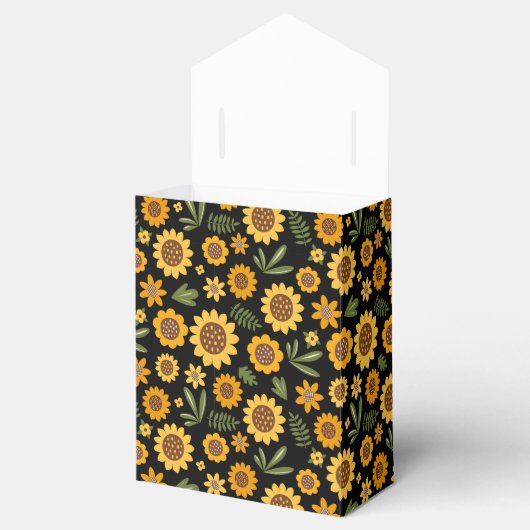 Nature Fall Sonnenblume Geschenkschachtel (Geöffnet)