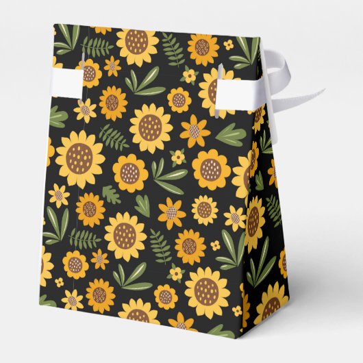 Nature Fall Sonnenblume Geschenkschachtel (Rückseite)