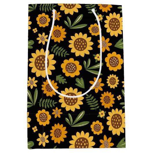 Nature Fall Sonnenblume Mittlere Geschenktüte (Vorderseite)