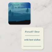 Nature Farwell Notecard Mitteilungskarte (Vorne/Hinten)