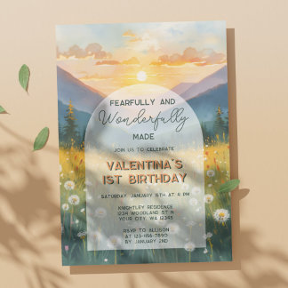 Nature Fearfully & Wonderfully Made Bible Birthday Einladung