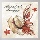 Nature Floral Hat Poster (Vorne)