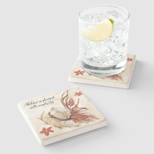 Nature Floral Hat Untersetzer (Seitenansicht)