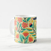 Nature Foliage: Blumenmuster nahtlos Muster. Kaffeetasse (Vorderseite Links)