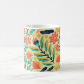 Nature Foliage: Blumenmuster nahtlos Muster. Kaffeetasse (Mittel)
