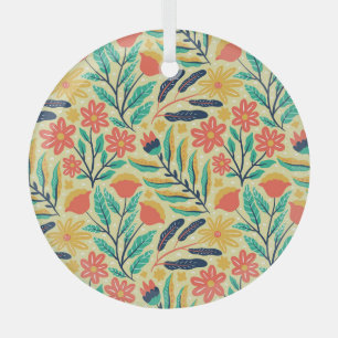 Nature Foliage: Blumenmuster nahtlos Muster. Ornament Aus Glas