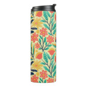 Nature Foliage: Blumenmuster nahtlos Muster. Thermosbecher (Nach links gedreht)