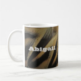 Nature Foto Elegant Brown and Gold Bird Feathers Kaffeetasse