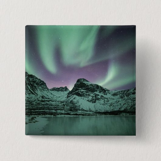 Nature Foto Nord Lights Button (Vorderseite)