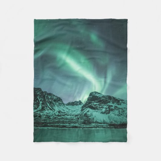Nature Foto Nord Lights Fleecedecke (Vorderseite)