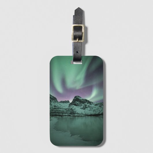 Nature Foto Nord Lights Gepäckanhänger (Vorderseite Vertikal)