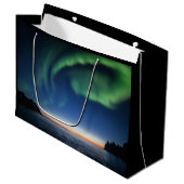 Nature Foto Nord Lights Große Geschenktüte (Vorderseite Schrägansicht)
