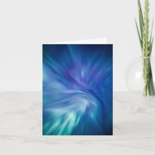 Nature Foto Nord Lights Karte (Vorderseite)