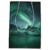 Nature Foto Nord Lights Mittlere Geschenktüte (Rückseite)