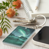 Nature Foto Nord Lights Schlüsselanhänger (Vorderseite rechts)