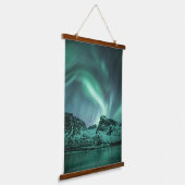 Nature Foto Nord Lights Wandteppich Mit Holzrahmen (Gewinkelt)