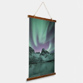 Nature Foto Nord Lights Wandteppich Mit Holzrahmen (Gewinkelt)