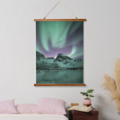 Nature Foto Nord Lights Wandteppich Mit Holzrahmen (Schlafzimmer)