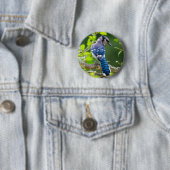 Nature Fotografy Shy Blue Jay Apparel Geschenke Button (Beispiel)