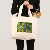 Nature Fotografy Shy Blue Jay Apparel Geschenke Jumbo Stoffbeutel (Vorderseite (Produkt))