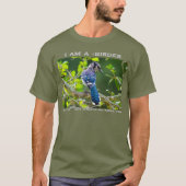 Nature Fotografy Shy Blue Jay Vogelbeobachter T - T-Shirt (Vorderseite)