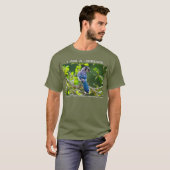 Nature Fotografy Shy Blue Jay Vogelbeobachter T -  T-Shirt (Vorne ganz)