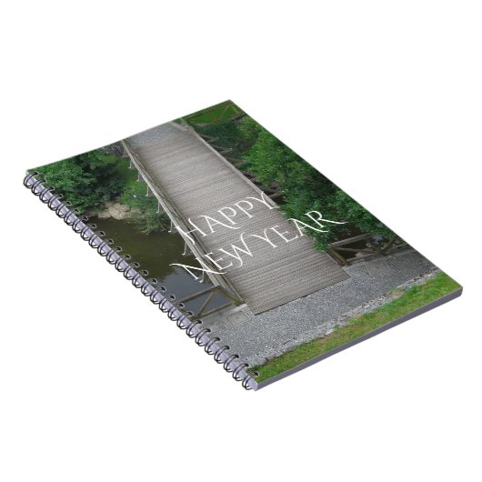 Nature Fotogray Park Bridge Trees Green Notizblock (Rechte Seite)