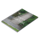 Nature Fotogray Park Bridge Trees Green Notizblock (Linke Seite)