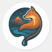 Nature Fox Sticker (Vorderseite)
