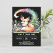 Nature Fun Fox Geburtstag digital Einladung (Stehend Vorderseite)