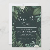 Nature Garden Pflanze Dark Green Wedding Save The Date (Vorderseite)