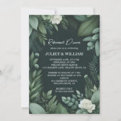 Nature Garden Pflanze Dunkle grüne Probe Abendesse Einladung (Vorderseite)