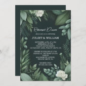 Nature Garden Pflanze Dunkle grüne Probe Abendesse Einladung (Vorne/Hinten)