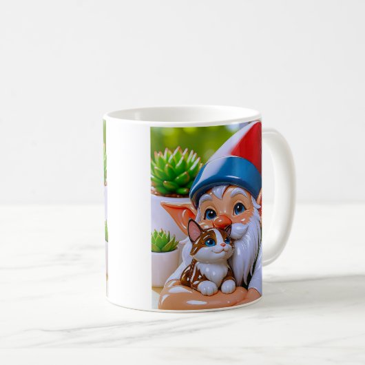 Nature Gnome Cat Kaffeetasse (VorderseiteRechts)