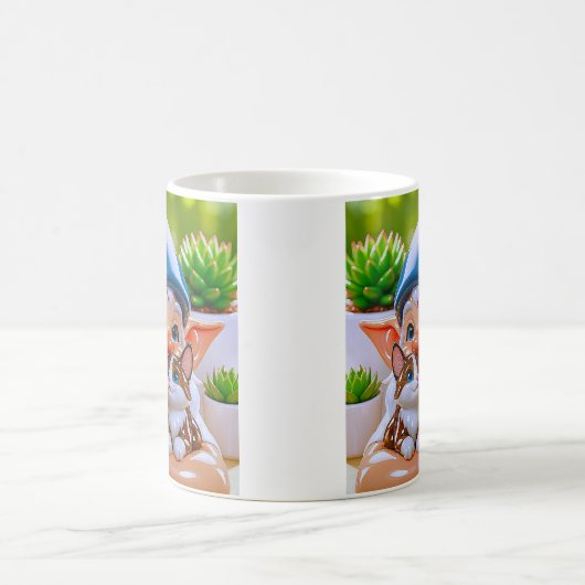 Nature Gnome Cat  Kaffeetasse (Mittel)