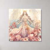 Nature Goddess Boho Wall Art  Leinwanddruck (Vorderseite)