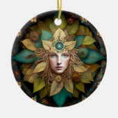 Nature Goddess Mandala Keramik Ornament (Vorne)
