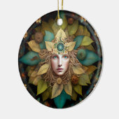 Nature Goddess Mandala Keramik Ornament (Links)