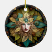 Nature Goddess Mandala Keramik Ornament (Hinten)