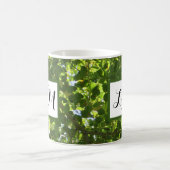 Nature Green Blätter Foto Tall Tree Monogram Kaffeetasse (Mittel)