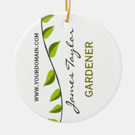 Nature Green Branch Leaf Sommergartengarten Silbernes Ornament